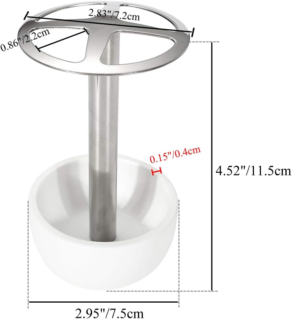 CozyCabin Toothbrush Holder Stand, for Razor, Bathroom Vanity Countertop, Stainless Steel Toothbrush Bathroom Organizer (White)