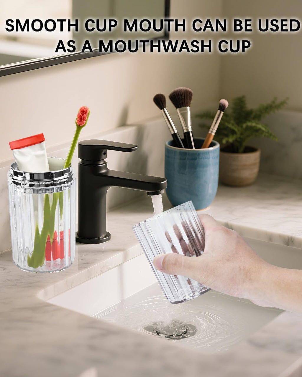 Travel Toothbrush Case, Travel Toothbrush Holder, Portable Toothpaste Storage Container for Business Trip School Camping Bathroom(Clear)