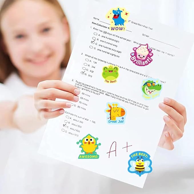 120 Pieces Teacher Stickers for Grading, Reward and Good Job Stickers for Students and Kids(3, 120)