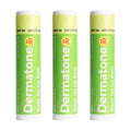 Dermatone Green Tea Lip Balm Stocking Stuffer | Moisturizing | Medicated | Aloe & Vitamin E | Soothes Chapped & Cracked Lips | SPF30 | 3-pack (Green Tea, 0.15oz)