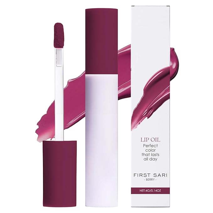 Lips Staining Lip Oil, 2026 New Lip Tint Lips Oil Long-Lasting Moisturizing, Plumping Hydrating Glossy Lip Glosses, Glossy Lip Stain Creamy Texture for Girl and Women (FIRST SARI)