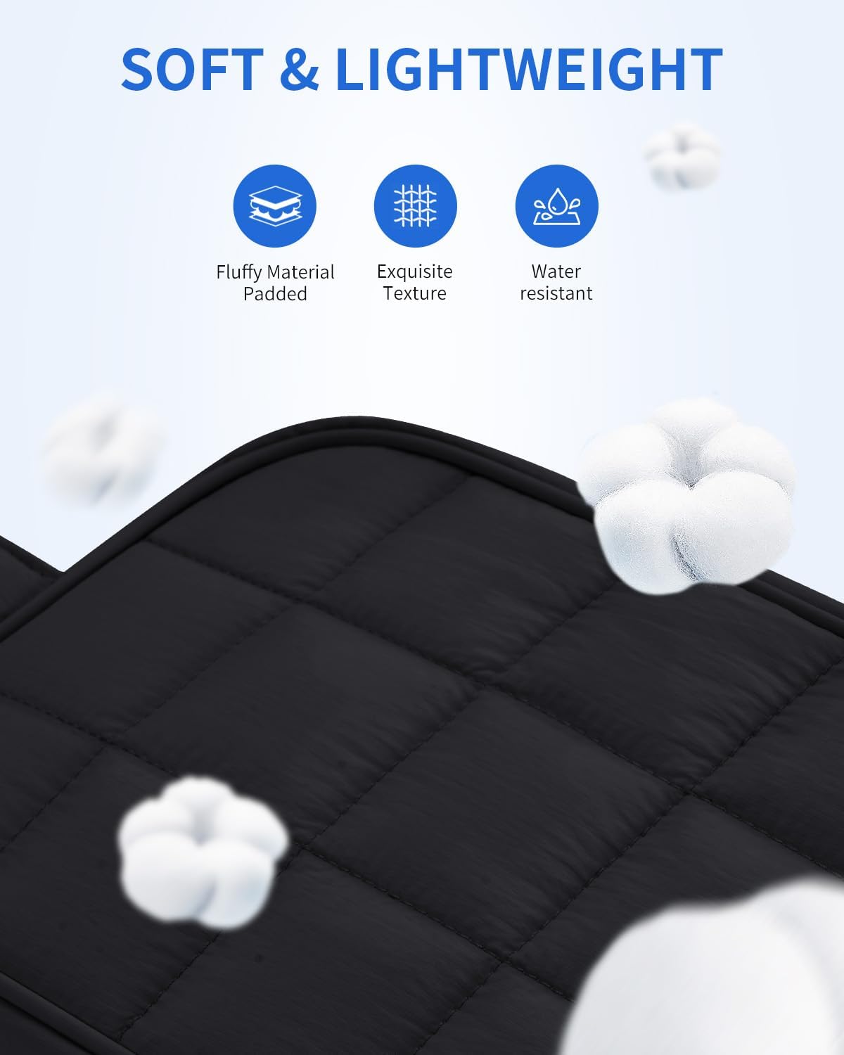 Narwey Puffy Travel Toiletry Bag for Traveling Women Girl, Travel Bag for Toiletries, Cute Travel Makeup Bag Organizer, Quilted Cosmetic Bag Make Up Skincare Medicine Bags