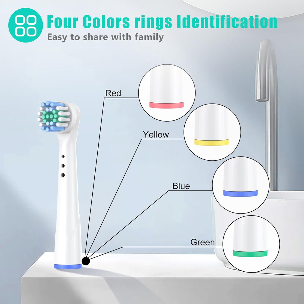 Safcare 8pcs Replacement Brush Heads Compatible with Oral B Electric Toothbrushes (YE638)