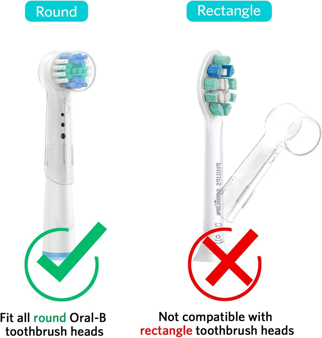 Electric Toothbrush Travel Case, Hard Storage Case with 6pcs Cover Caps, Fits for Oral-B/Oral-B Pro/Philips Sonicare Electric Toothbrush