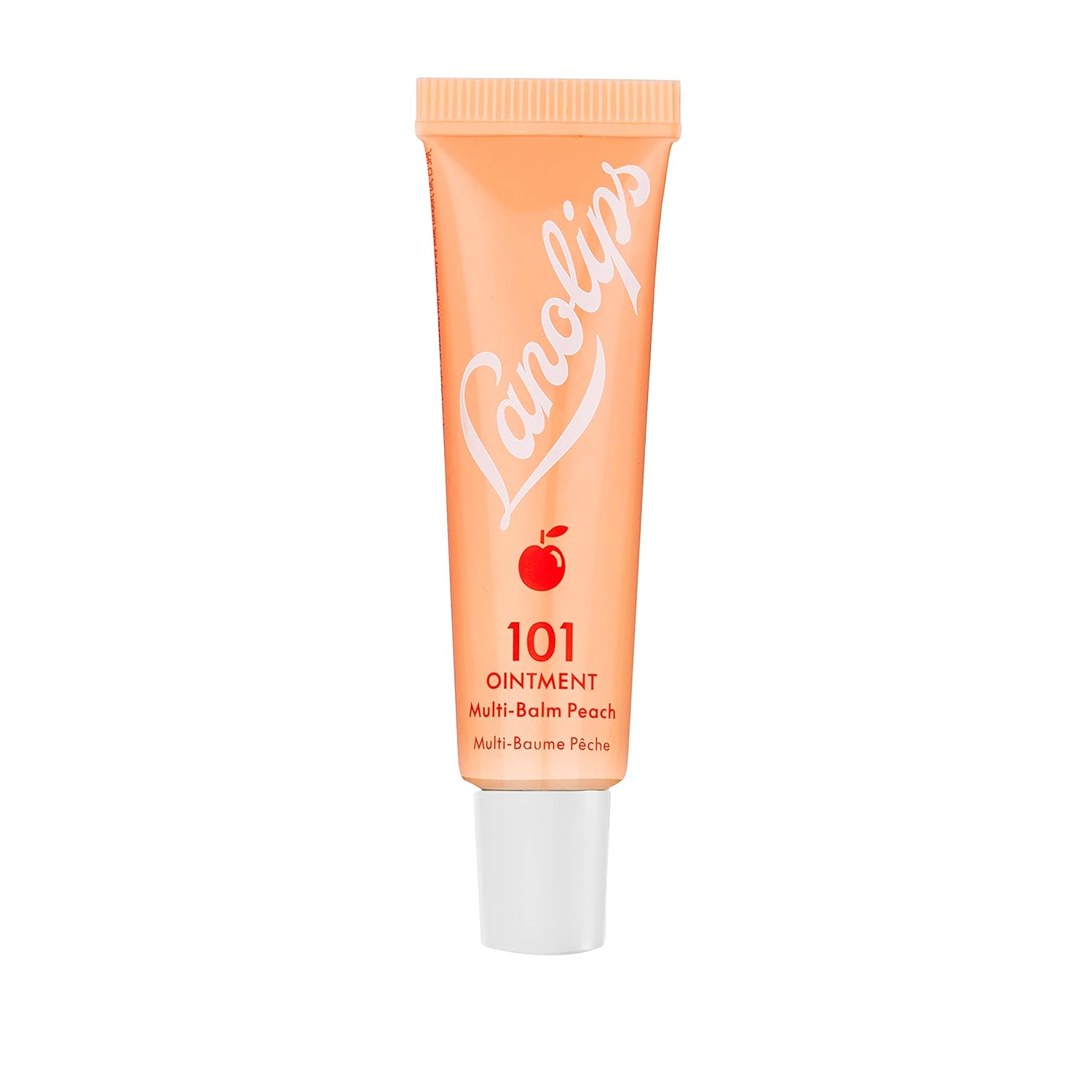 Lanolips 101 Ointment - Lanolin Lip Balm for Smooth, Hydrated & Healthy Lips - Multipurpose Ointment with Lanolin Oil for Dry Cuticles & More - Peach (0.52 oz)