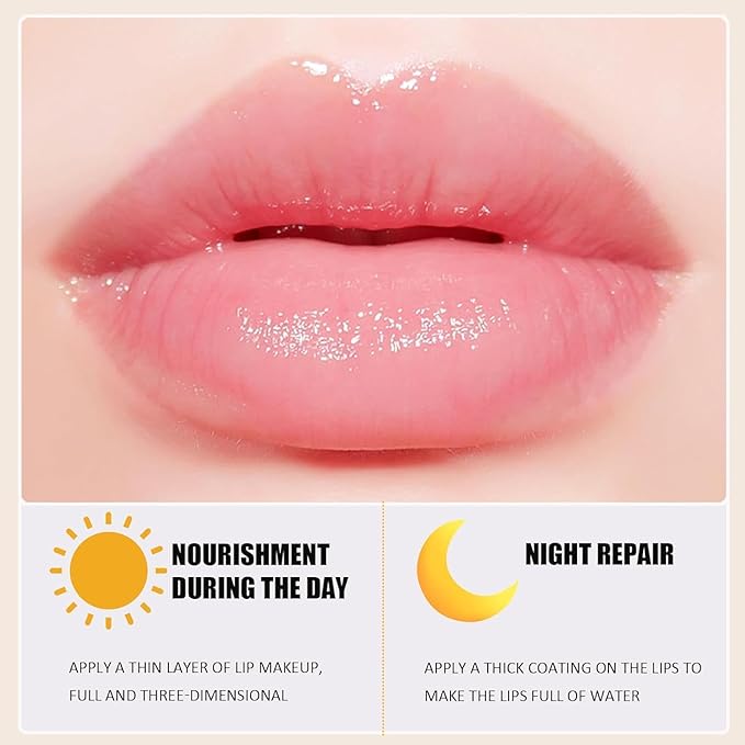 6 PCS Bee Lip Balm Lip Care,Honey Lip Balm Lip Mask, Fruit Extract &Vitamin E with Propolis Lip Sleeping Mask Reduces Lip Lines,Prevention Dry,Moisturizing Overnight Reduces Lip Scrubs Exfoliator