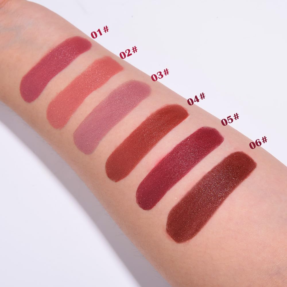 3Pcs Metallic Lipstick for Women,Lightweight Shimmer Frosted Lipstick,Glitter Lip Gloss Stain Long Lasting Waterproof Smudge Proof 24 Hour Full Coverage Lip Makeup,Vegan（04,05,06)