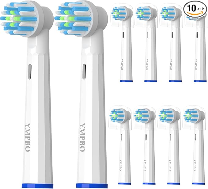 Replacement Heads Compatible with Oral B BRAU Electric Toothbrush, 10 Pack Toothbrush Head Refill Compatible with Oral b Cross Action Replacement Head, EB50