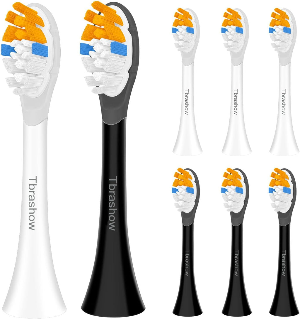 Replacement Toothbrush Heads for Philips Sonicare Toothbrush Heads, Compatible with Philips Click-on Toothbrushes, Soft Dupont Bristles, Sensitive Gum Care, 8 Pack