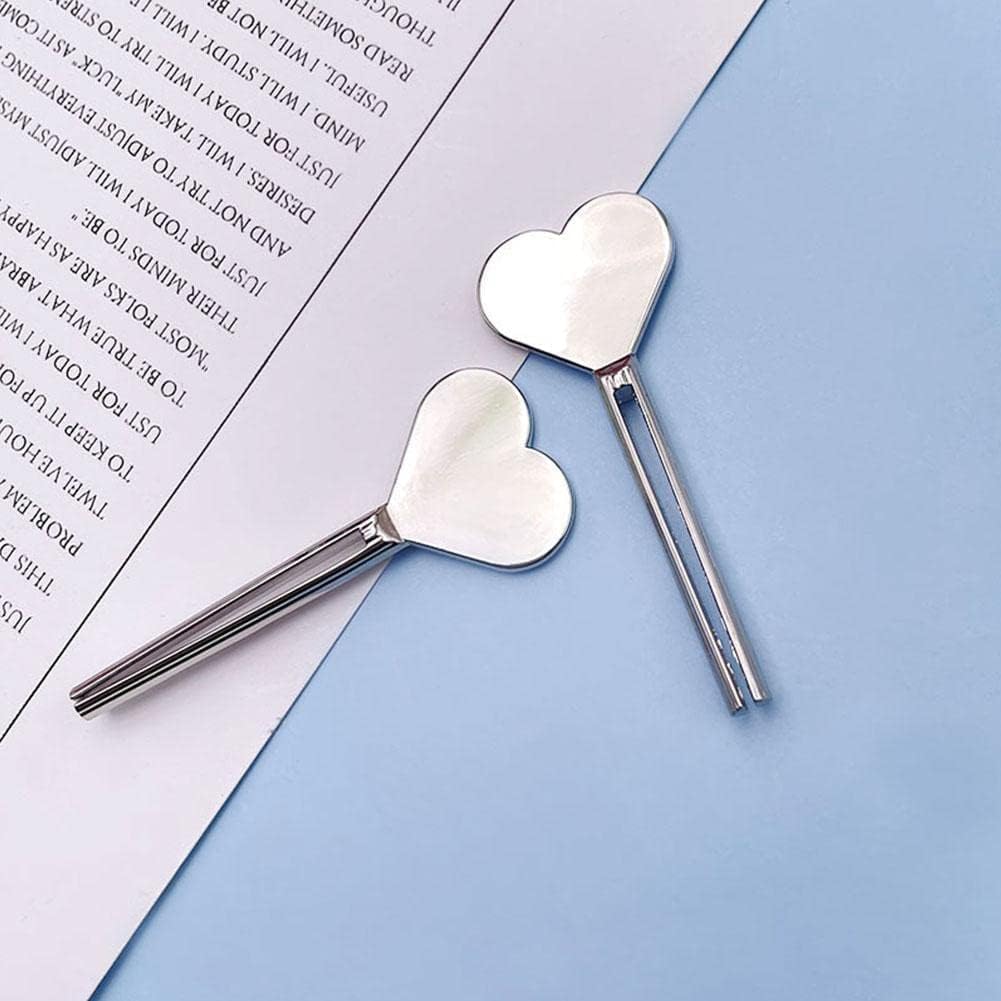 Silver Metal Manual Toothpaste Squeezer Heart Stainless Steel Dispenser Tube Squeezer Hand Cream Tube Key Roller Set Bathroom Accessories, Daily Living Tube Squeezing Aids, Tube Squeezers