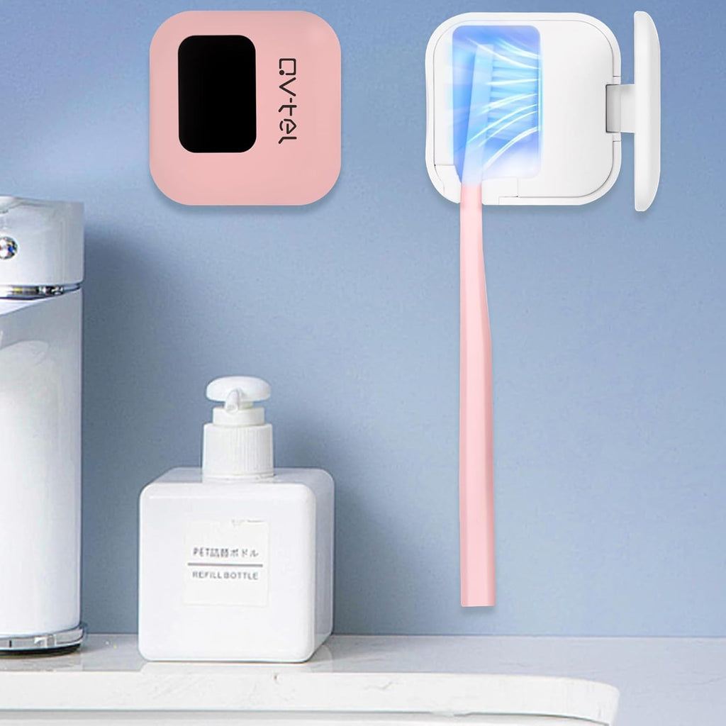 Wall Mounted Toothbrush Holder & Toothbrush Cleaner, Toothbrush Case - Manual/Electric Toothbrush Cover for Any Toothbrush Head - Rechargeable Toothbrush Travel Case with Cover, Clean for Home, Travel