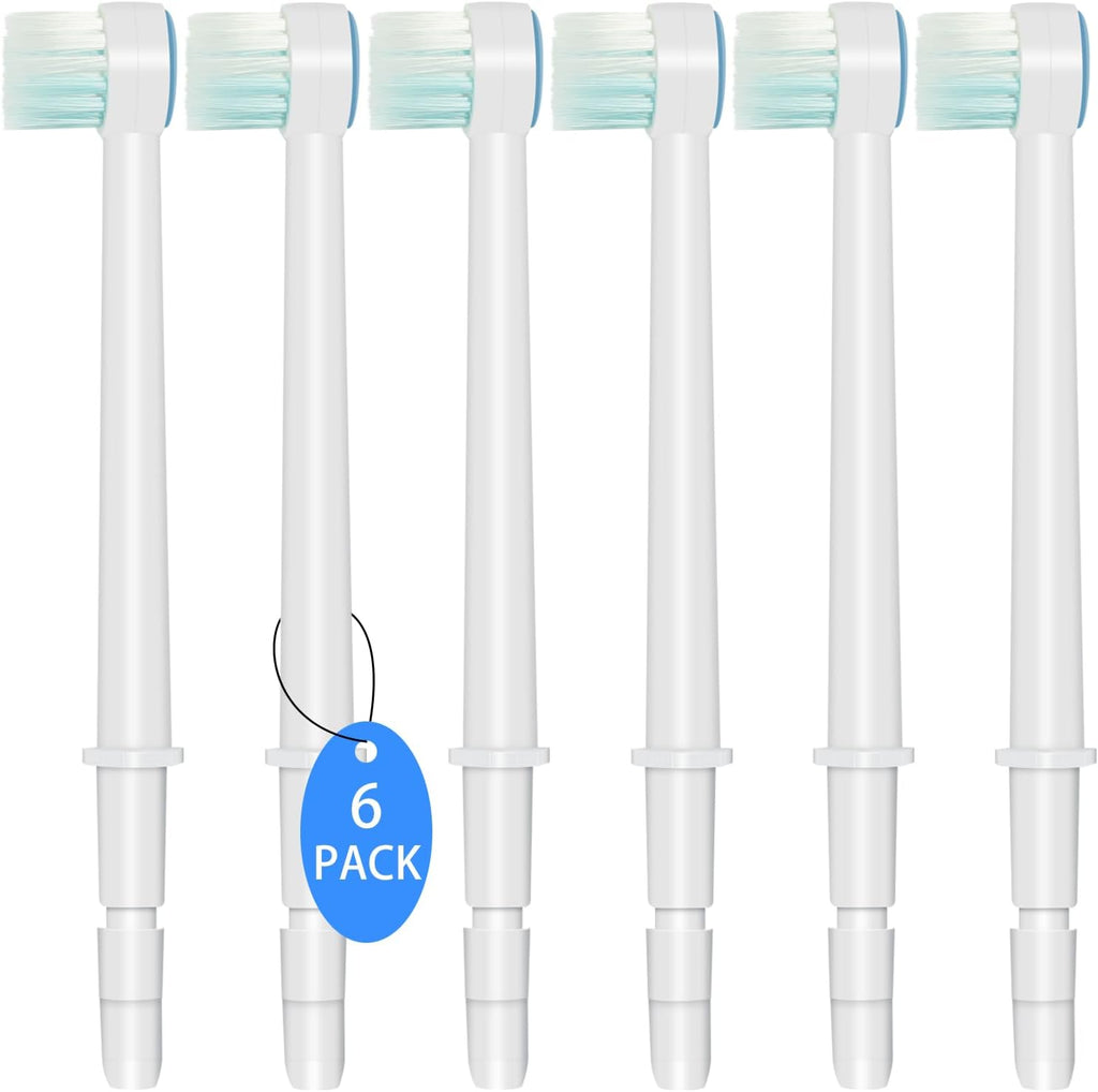 Replacement Tips for Waterpik Aquarius Water Flosser Waterpik Toothbrush Replacement Heads Toothbrush and Oral Irrigators (6 Brush Head Tips)