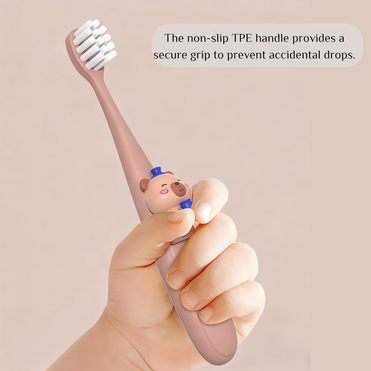 Capybara Kids Toothbrush 6-Pack - Soft Bristles with Suction Cup - Kids Toothbrush, Child-Sized Brush Heads, Easy-Storage Toothbrushes for Ages 3-12, Girls and Boys Set