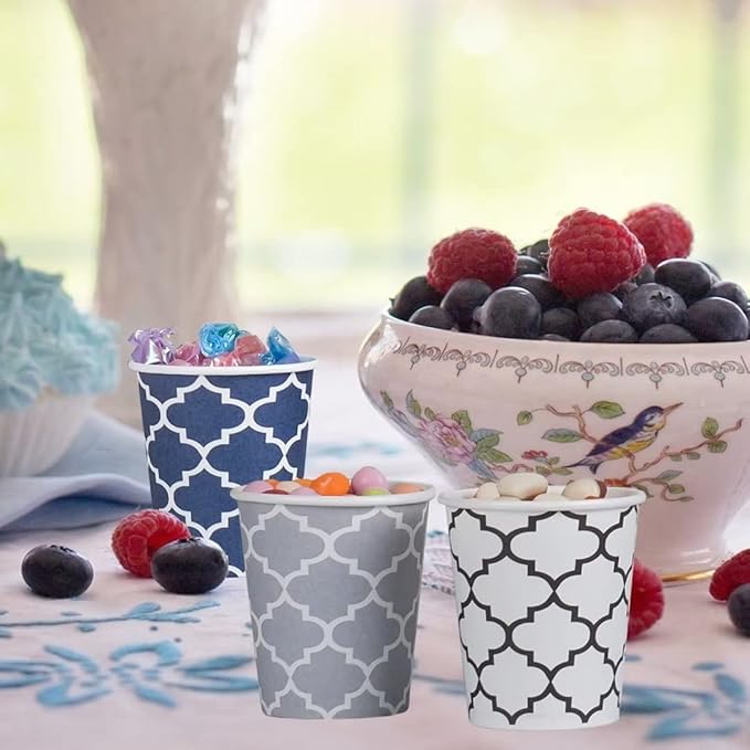 [300 Pack] 5 oz Mini Paper Cups, Small Mouthwash Disposable Bathroom Cups 5 Ounce for Supermarket, Birthday Party, Travel, Events, Picnic, BBQ