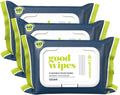 goodwipes Flushable Butt Wipes Made with Vitamin E & Aloe - Soft & Gentle Wet Wipe Dispenser for Home Use, Septic & Sewer Safe - Largest Adult Toilet Towelettes - Cedar, 180 Count (3 Packs)