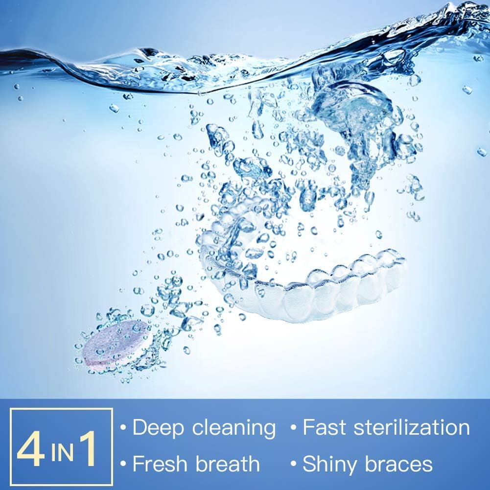 Y-Kelin Retainer Cleaner, Mouth Guard Cleaning Tablets - Remove & Clear Stains from Dental Appliances - in 3 Minutes (Mint,36 PCS)