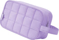 Narwey Puffy Travel Toiletry Bag for Traveling Women Girl, Travel Bag for Toiletries, Cute Travel Makeup Bag Organizer, Quilted Cosmetic Bag Make Up Skincare Medicine Bags