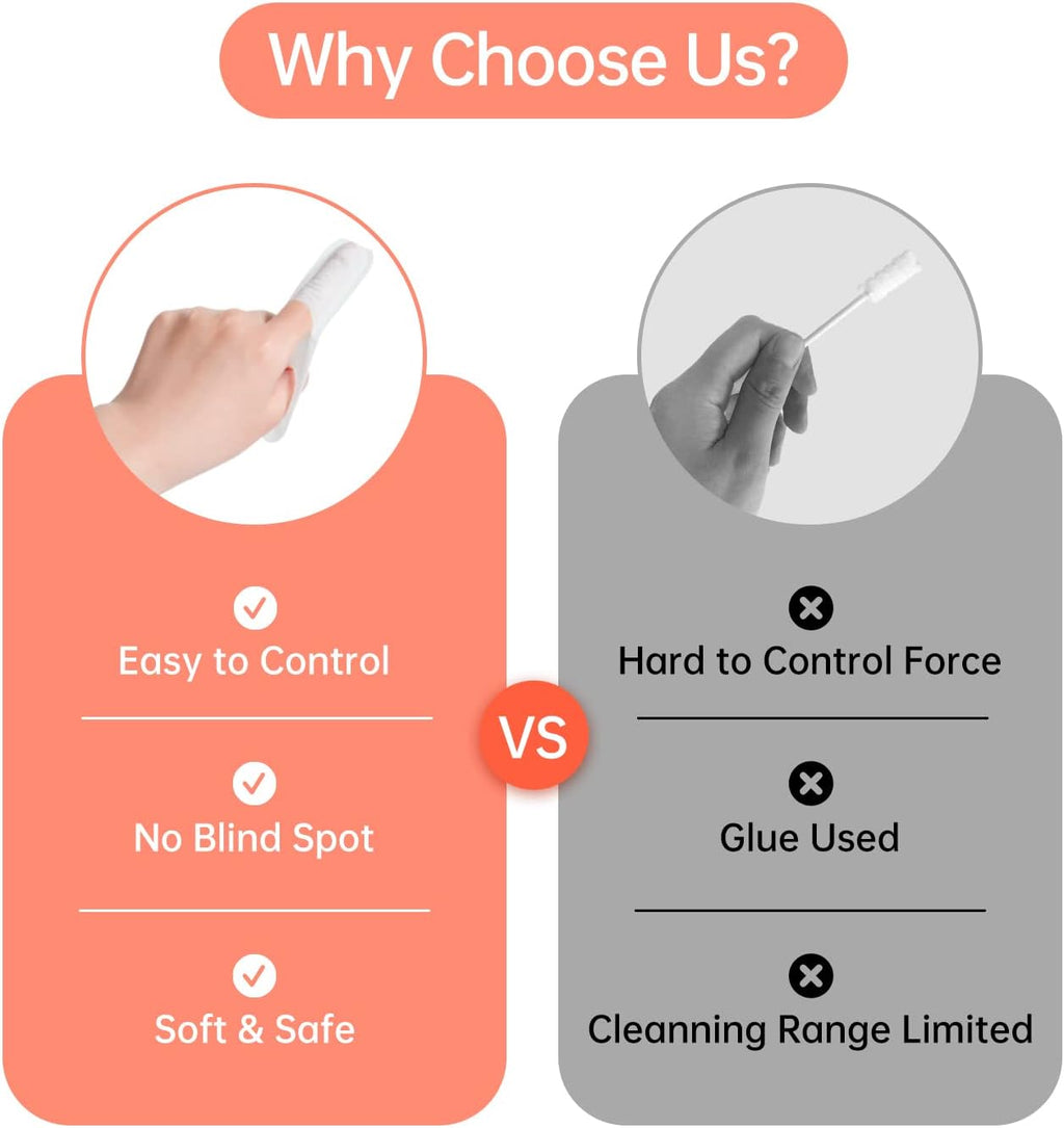 Toddler & Baby Dry Wipes, Premium 0-36 Months Tooth and Gum Wipes, Upgrade Tongue Cleaner for Infant & Newborn, 60 Count