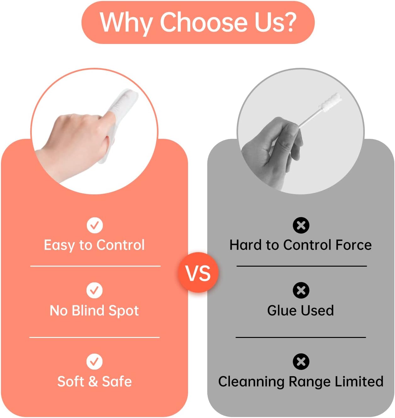 Toddler & Baby Dry Wipes, Premium 0-36 Months Tooth and Gum Wipes, Upgrade Tongue Cleaner for Infant & Newborn, 60 Count