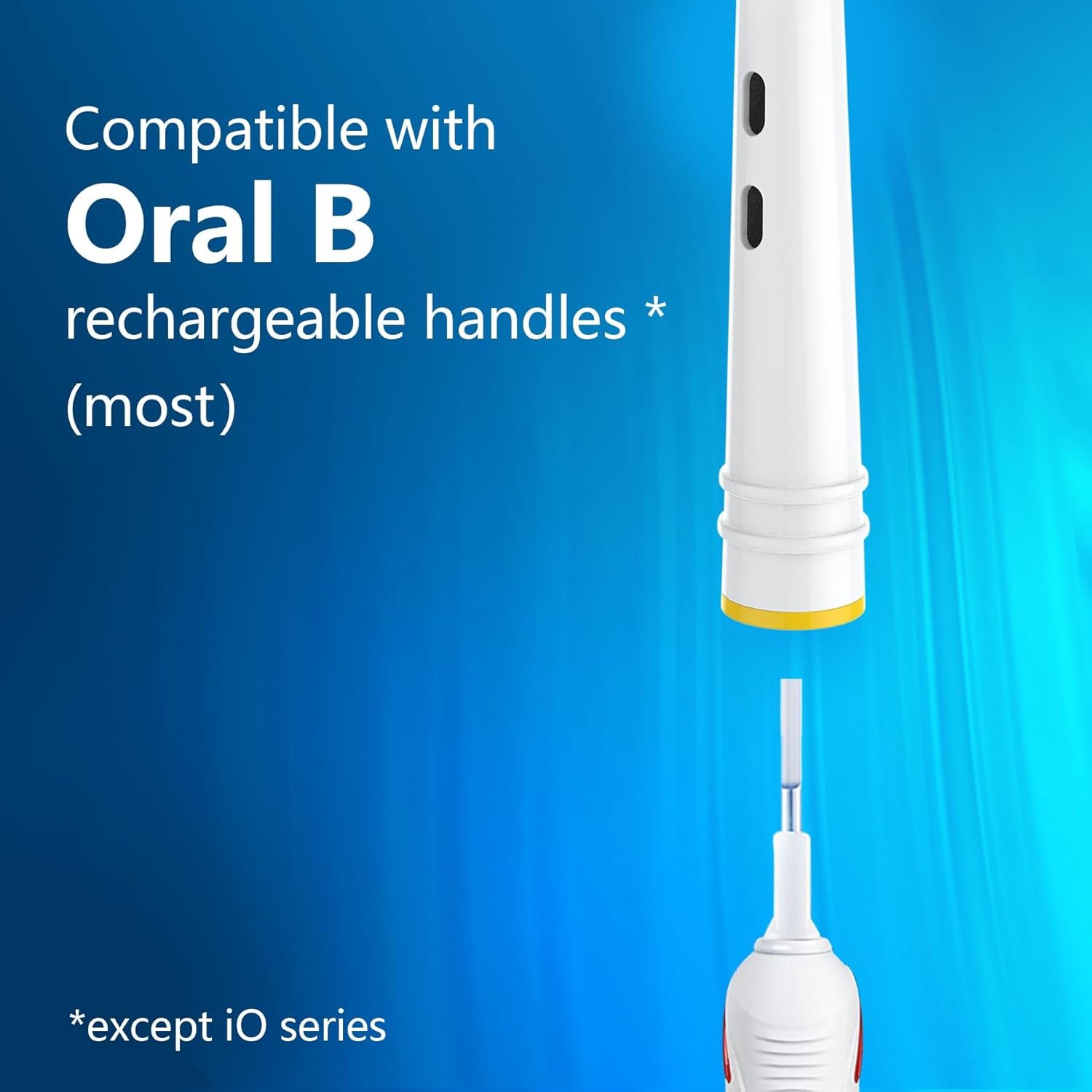 Replacement Toothbrush Heads Compatible with Oral B Electric Toothbrushes, 4pcs, Round Head for Vitality, for Pro Series, Refills for Braun Type 3756 3765 4729 DB4010 etc