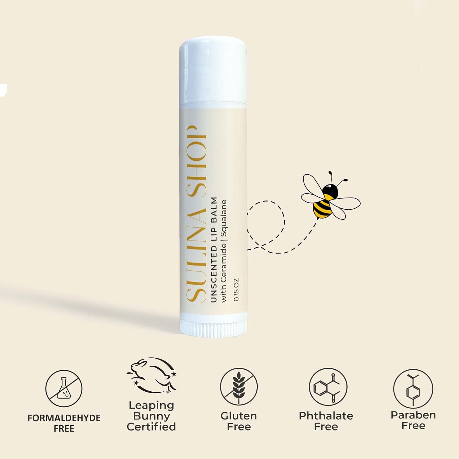 Unscented Lip Balm Hydrating for Dry Lips - Lip Moisturizer with Castor Oil and Beeswax, Chapped Lip Repair, Restores Smoothness, Barrier Protection, Fragrance-Free and Gentle (Pack of 3)