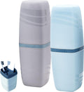 2 PCS Travel Toothbrush Case, Portable Multifunctional Toothbrush Holder, Toothbrushes Toothpaste Separate Storage Wash Cup for Business Trip, Camping