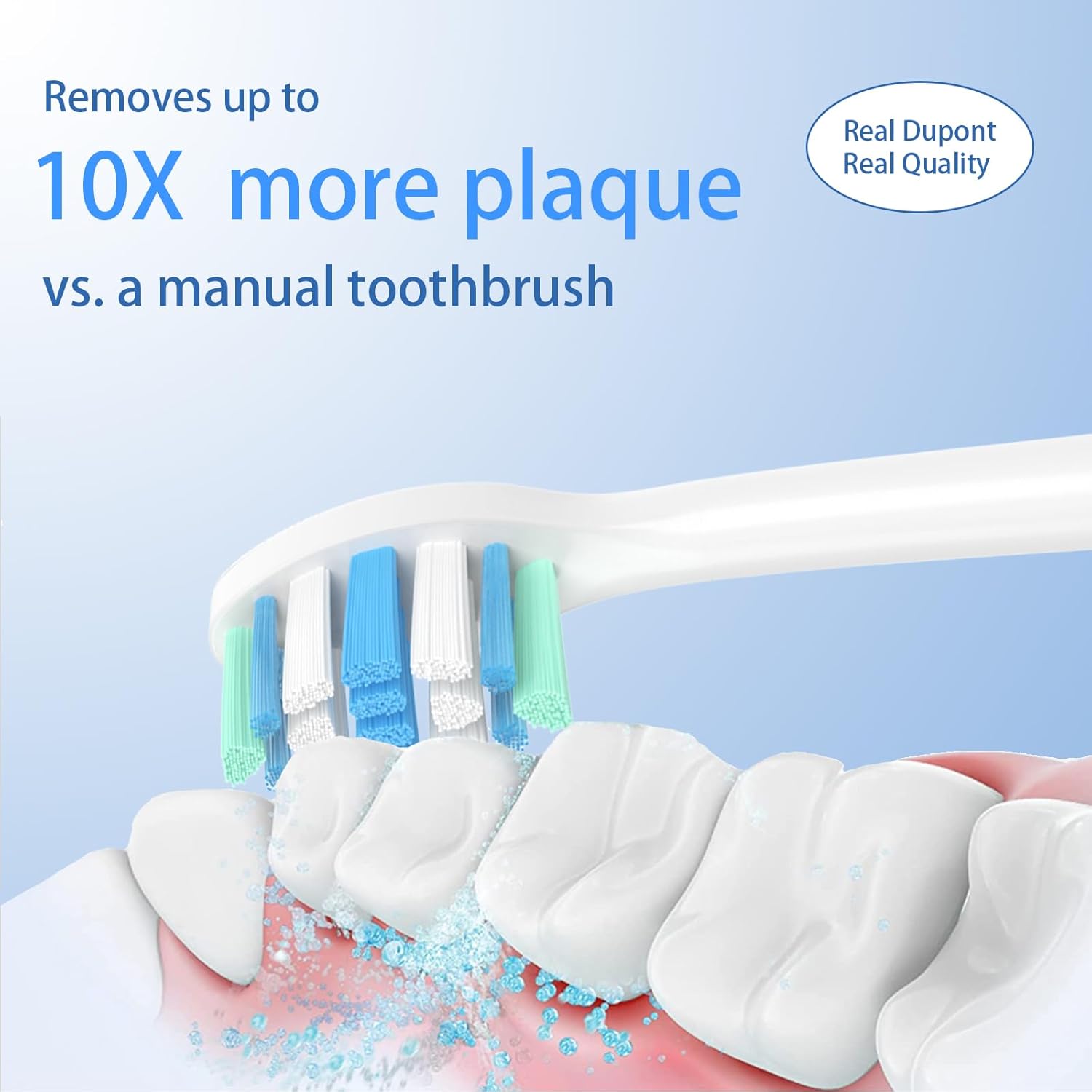 Replacement Toothbrush Heads for Philips Sonicare Replacement Heads, Electric Replacement Brush Head Compatible with Phillips Sonicare Electric Toothbrushes, 10 Pack