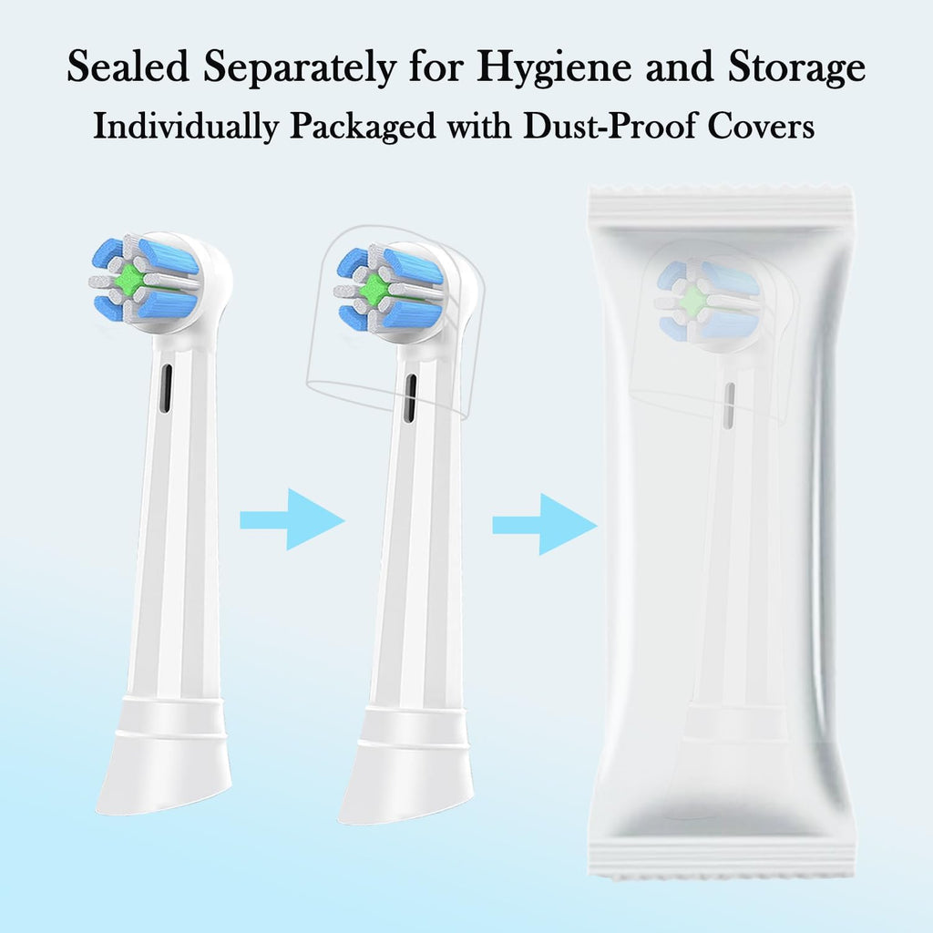 IO Replacement Brush Heads Compatible with Oral B iO Series 2-10 Electric Toothbrushes (White, 6 PCS)