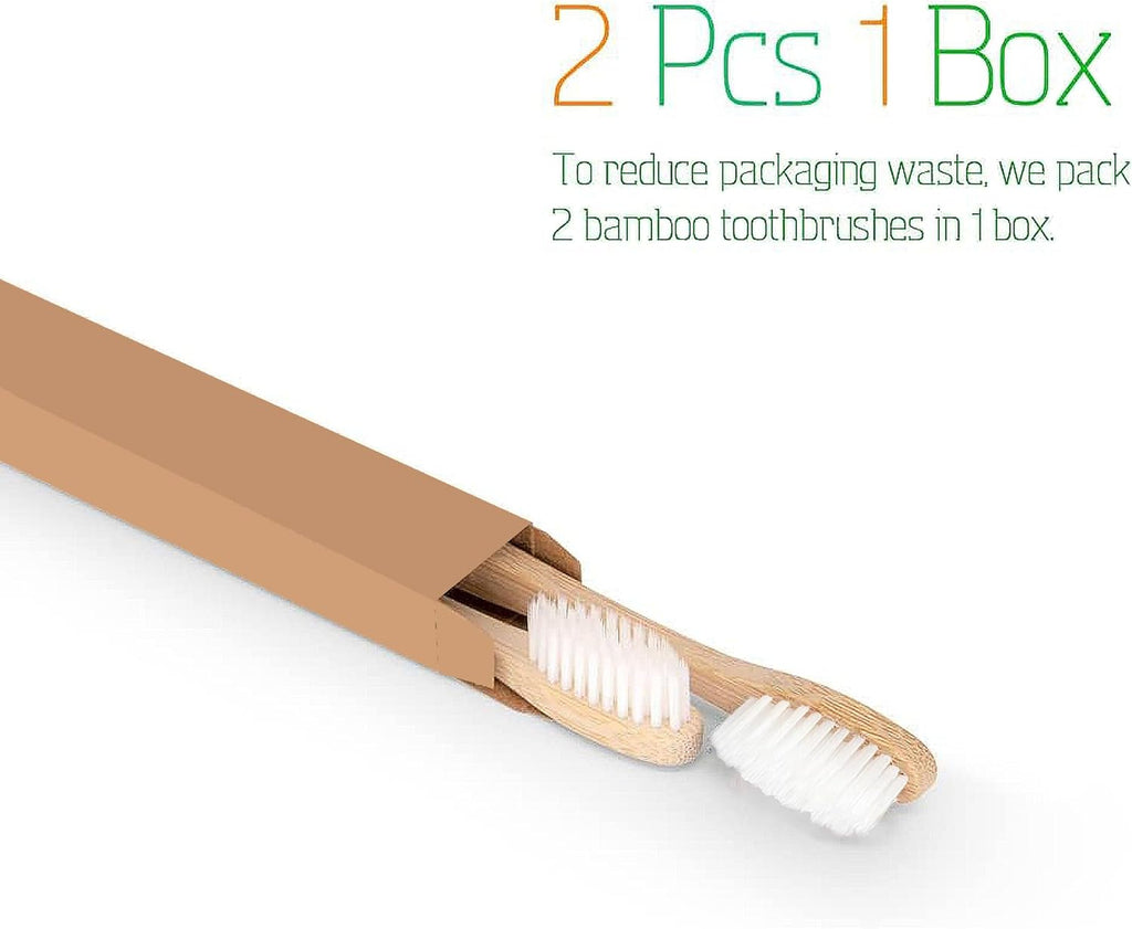 Bamboo Toothbrushes 10 Pack,Soft Toothbrushes for Adults,Plastic Free Toothbrush,Ultra Soft Bristled,Travel Tooth Brush,Eco Friendly Toothbrush,BPA Free,Natural Bamboo Tooth Brush(White)