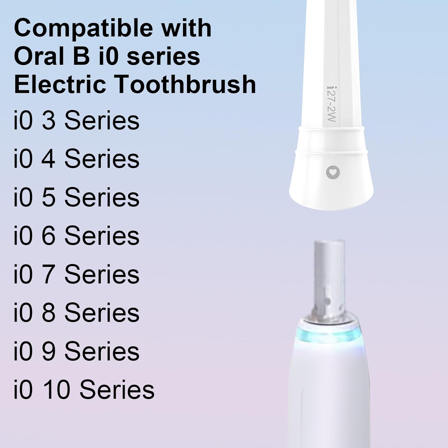 12pcs iO Replacement Heads Compatible with Oral B IO 2/3/4/5/6/7/8/9/10 Series Electric Toothbrush,Compatible with Oral B io Series Toothbrush Heads with Medium Bristles,White
