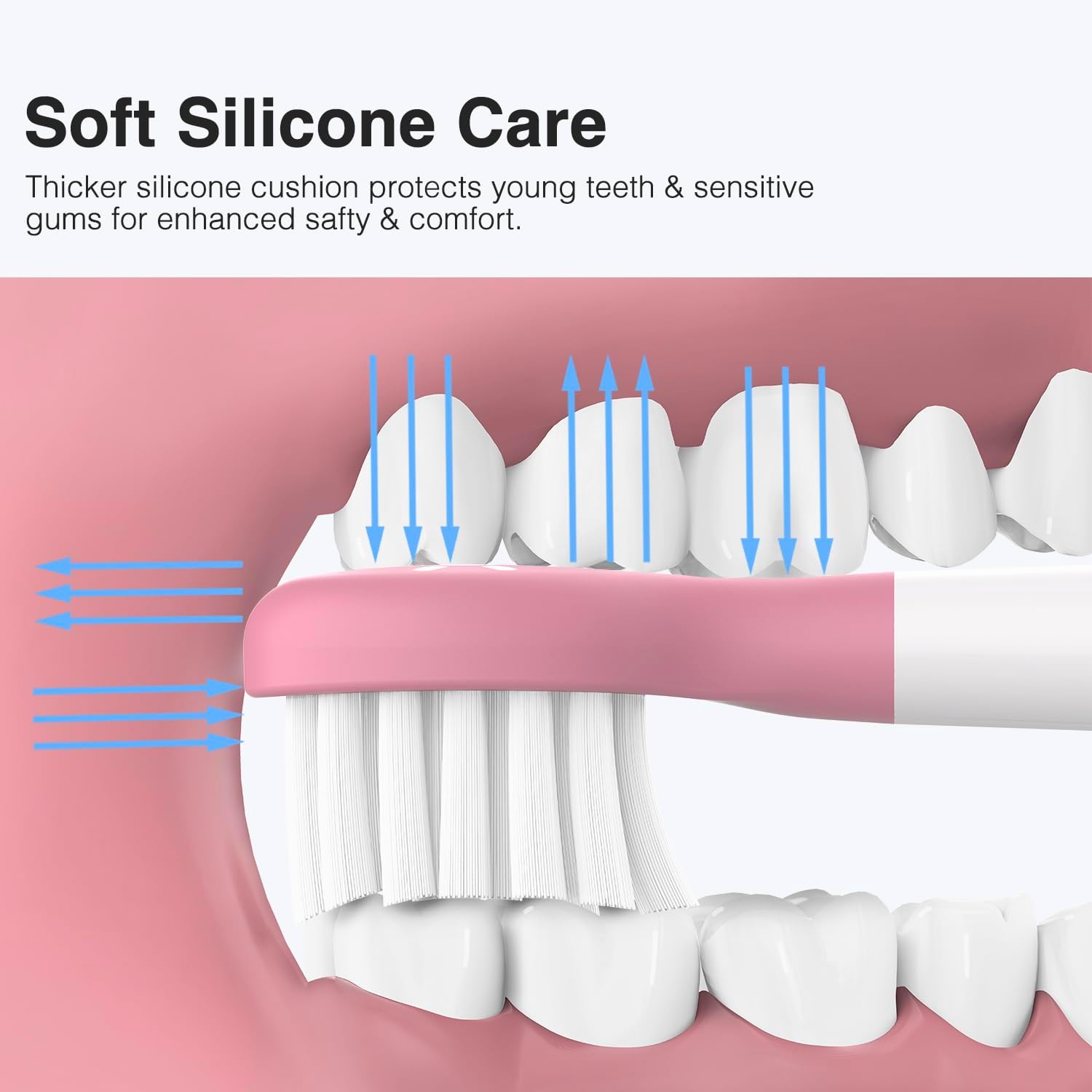 Kids Toothbrush Heads for Philips Sonicare Kids Replacement Heads, for Phillips Sonic Care Kid Small Brush HX6032/94, HX6340,HX6350,HX6320,Soft Compact Brush Head for 3-7 Child,6 Pcs Pink