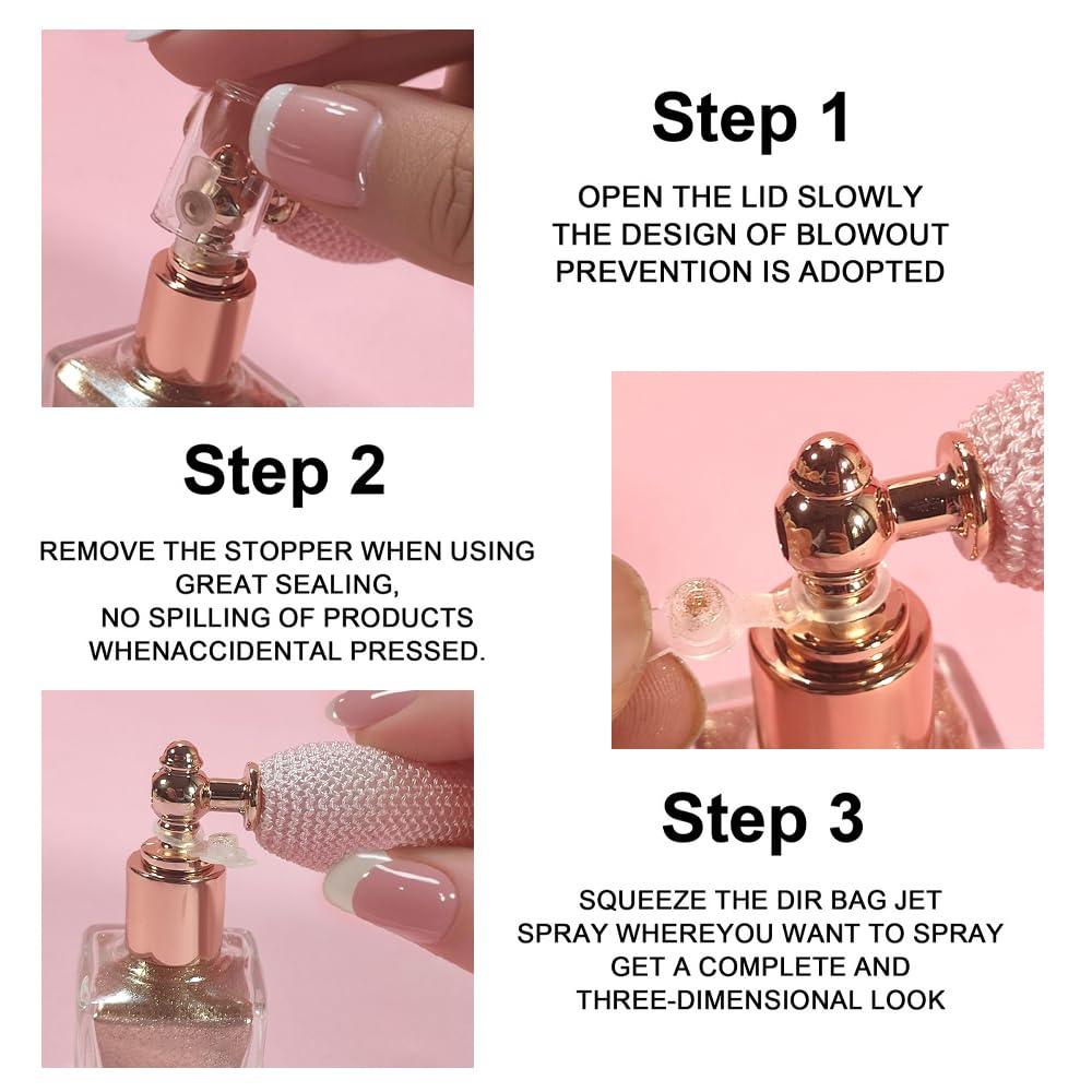 Violet Highlighter Spray, Professional Shiny Glitter Spray for Eyeshadow Face and Body Luminizers, Loose Shimmer Powder Makeup Mist for Women Kid Rave Outfits Festival Accessories