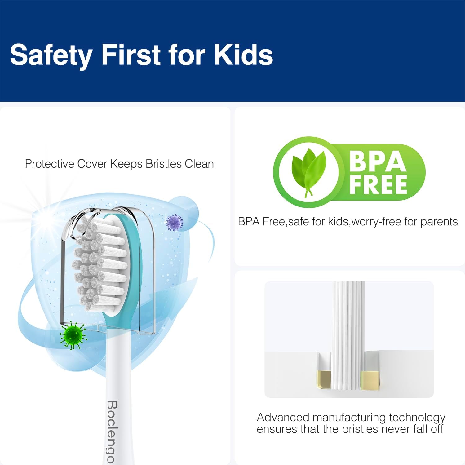 Kids Replacement Heads for Philips Sonicare Kids Toothbrush Heads,for Phillips Sonicare HX6042/94, HX6340,HX6321,HX6320/30,Standard Child Brush Head for Philips Sonic Care,7-12,10 Pcs