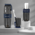 Westwood Travel Toothbrush Case Travel Toothbrush Holder with Cup, Large Toothbrush Container for Toothbrush Toothpaste Razor, Portable Toothbrush Holder with Cover for Home Business School (Black)