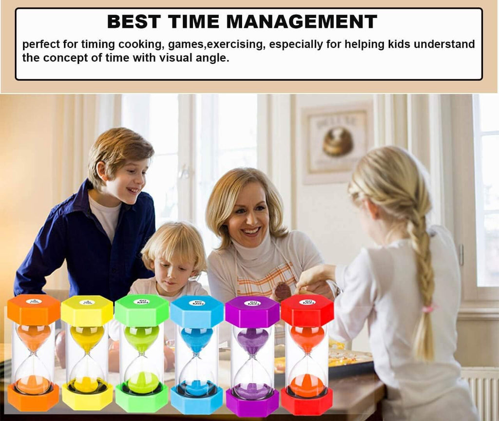 3 Minute Sand Hourglass Timer: Plastic Sand Clock 3 Minutes, Large Red Sand Watch 3 Min, Colorful Hour Glass Sandglass Timer for Kids, Games, Classroom, Kitchen, Decorative