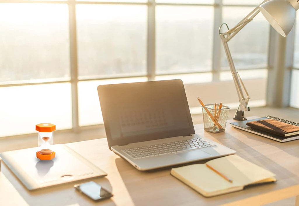 10 Minutes Sand Timer, Hourglass Timer, Sand Clock for Kids, Colorful Sand Watch, Sandglass Timer, Visual Timer for Home Office Kitchen Decor (Orange)