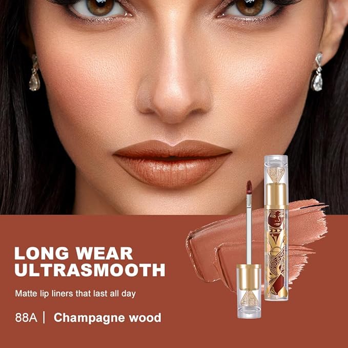 Matte Velvet Lip Stain, Long-Lasting Lip Tint, Waterproof Non-Sticky Lip Color, Transfer-Proof Smudge-Proof Lip Stain, Cloud-Like Soft Blurring Texture with Misty Velvet Finish, Cocoa Beige-88A