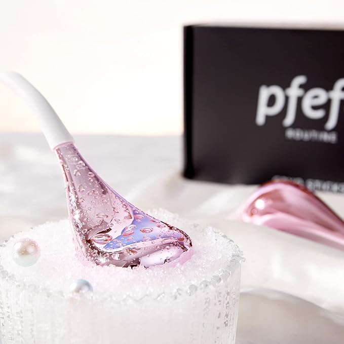 pfefe Cryo Sticks for Face, Ice Globes Cryo Globes for Facials, Esthetician Supplies Gifts, Unbreakable Stainless Steel Ice Roller Cooling Spa Balls with Storage Case