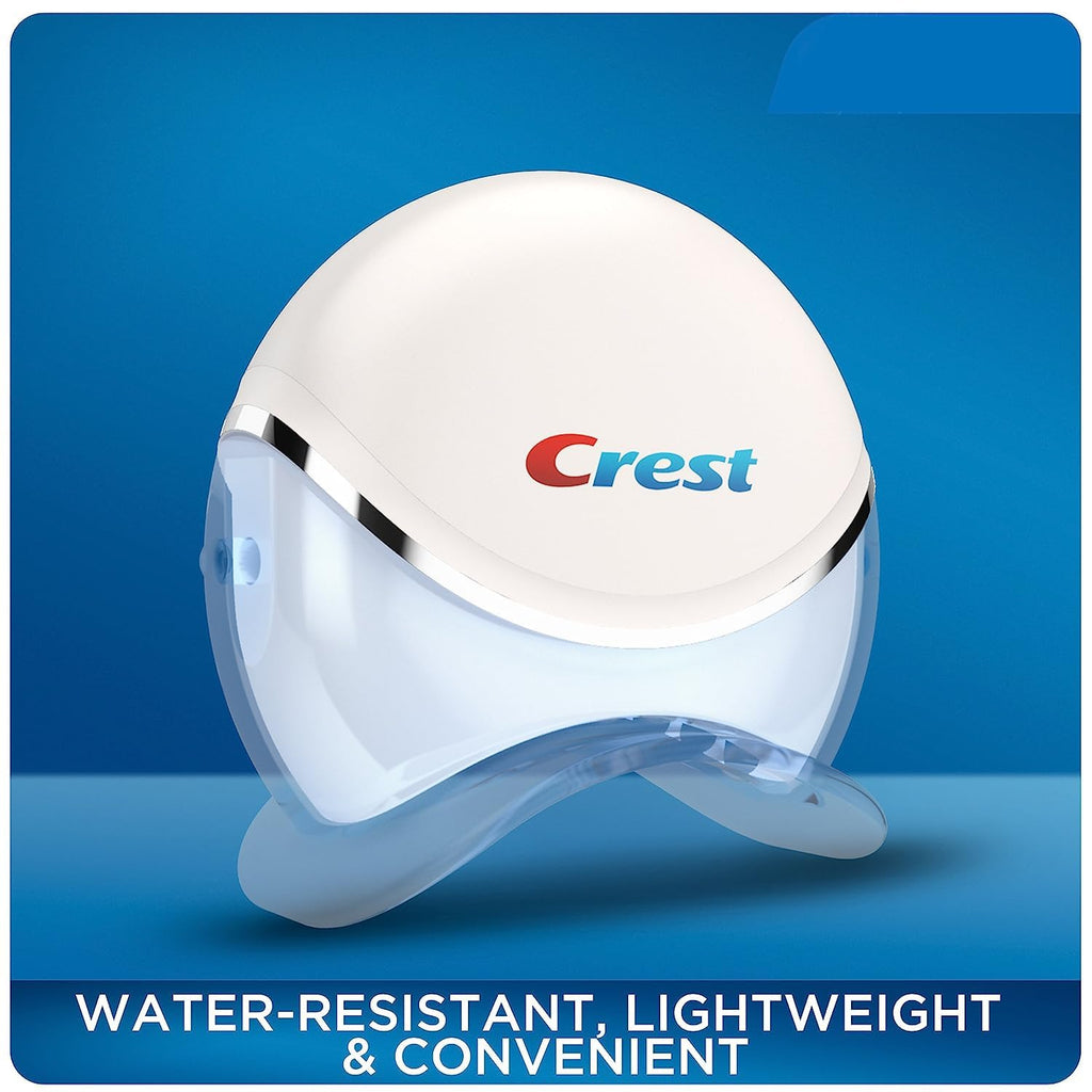 Crest 3D Whitestrips + LED Light – Teeth Whitening Kit, 1 Light + 10 Treatments, Each with 1 Upper/1Lower, 20 Strips – Crest 3DWhite Teeth Whitening Strips