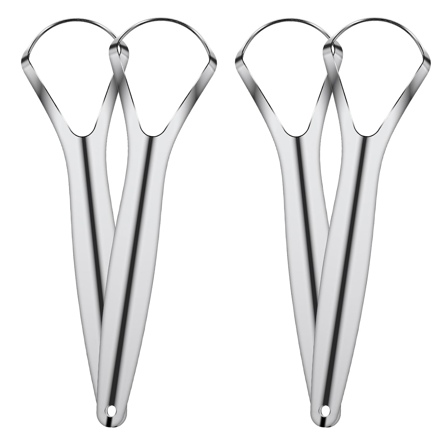 4 Pcs Tongue Scraper Stainless Steel Tongue Cleaners Wide Head Tongue Cleaner Tool Reduce Bad Breath Tongue Scraper for Fresh Breath