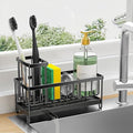 Matani Black Toothbrush Holder for Bathroom Sink, Countertop Organizer with High Toothpaste Holder, Rustproof 304 Stainless Steel, Bathroom Countertop Storage & Essentials (Black Model 1)