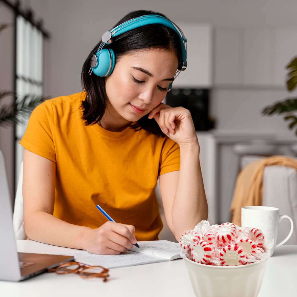 Starlight Peppermint Hard Candy | Bulk 2 Pounds | Individually Wrapped Mints | Refreshing Peppermint Candies (Pack of 2)