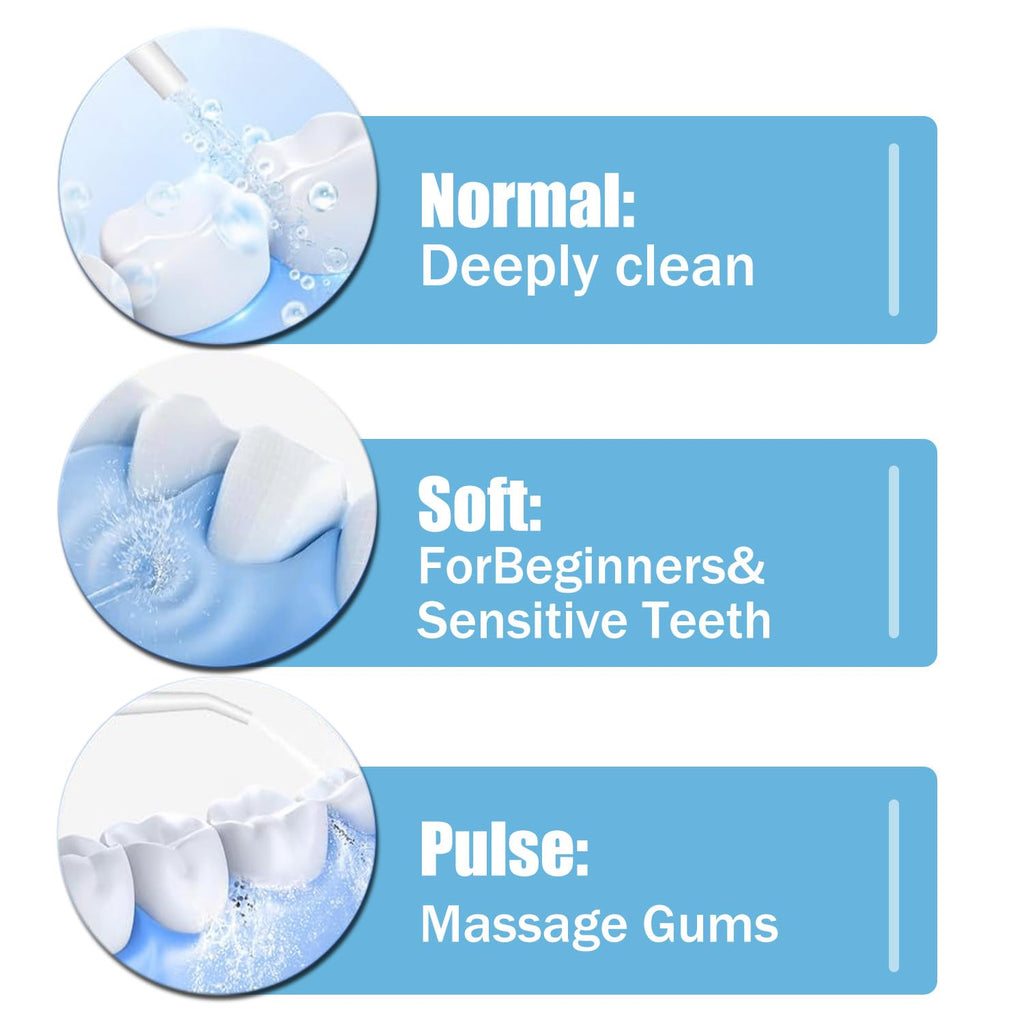 3 Pack Water Flosser Replacement Tips for Oralfree, Nicwell, Nicefeel, COSLUS, Oral Irrigator Jet Tip Nozzel fits for Mospro, Zerhunt Water Flosser, Black
