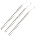 G.S LOT of 3 PCS Single Headed Probe - Dental Pick Tool - Stainless Steel Dental Instruments
