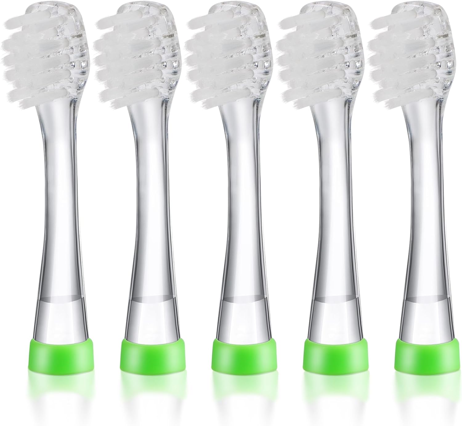 Baby Toothbrush Heads Compatible with Papablic BabyHandy/Toddler Sonic Electric Toothbrushes, Compatible with Brush-Baby BabySonic/Seago SG902/SG602, 5 Pack (18-36 Month)