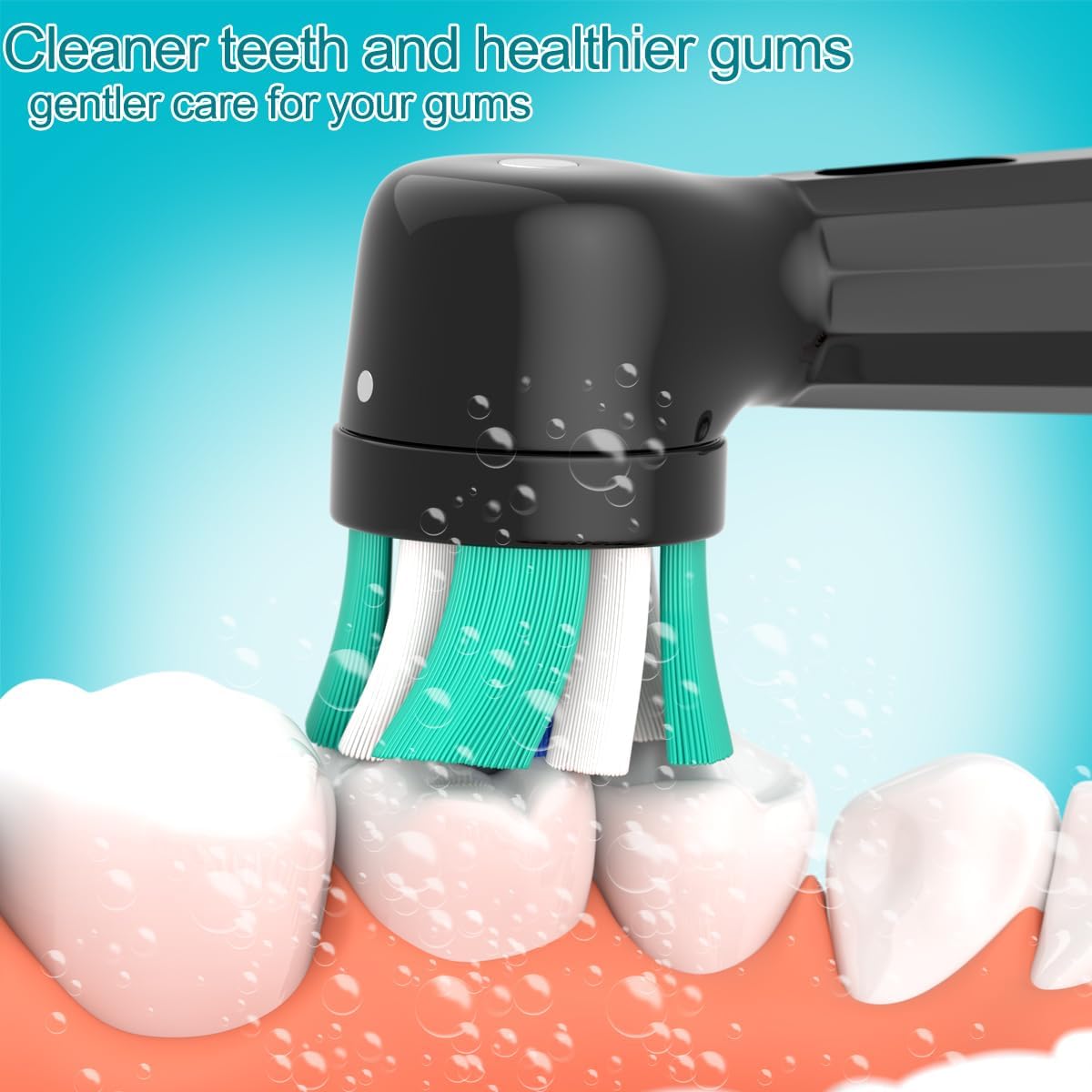 Replacement Heads Compatible with Oral B iO Electric Toothbrush, Soft Toothbrush Heads Fit for Oral-B iO 2/3/4/5/6/7/8/9/10 Series with Covers, Black 8pcs