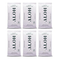ALŌH Lavender Rosewood + Aloe Sanitizing Hand Wipes - Clean Hands, Clear Mind - On The Go Hand Sanitizer Wipes for Kids and Adults - Travel Size 6 Pack, 20ct (120 wipe)