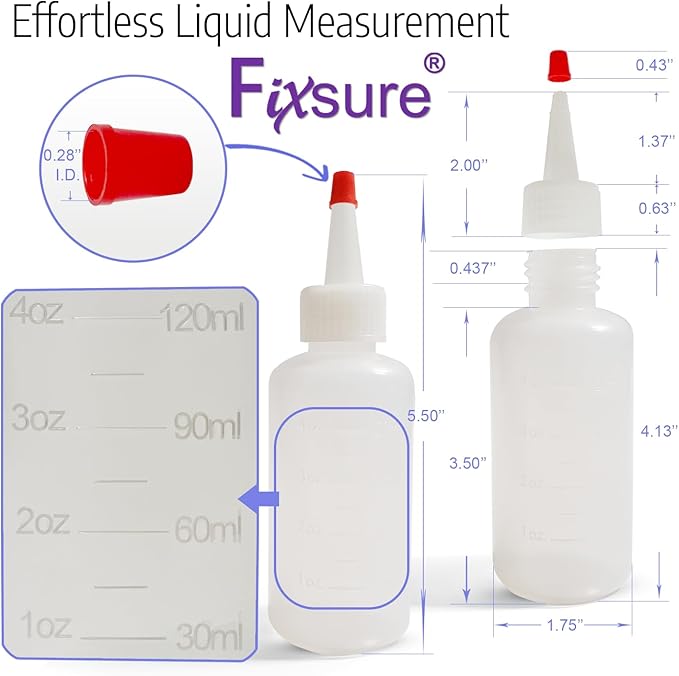 Plastic Squeeze Bottles with Red Tip Cap, 4 Oz Squirt Bottle For Ketchup, BBQ, Sauces, Syrup, Condiments, Oil, Pancake, Cookie Decorating, Dressings, Travel, Camping, Lab, Arts and Crafts (2)