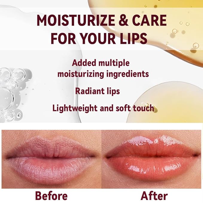 2Pc Butter Lipstick Tinted Lip Balm, Shine Moisturizing Plumper Lipstick for Women, Natural Nourishing Hydrating Lip Gloss Stain for Dry Lips, Lightweight Lip Liner Care Vegan Makeup, 06 & 07