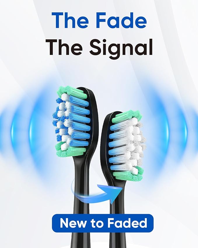 MySmile UC605 Electric Toothbrush for Adults, Rechargeable Sonic Electronic Toothbrush with 6 Brush Heads and Travel Case, 2 Mins 5 Modes Smart Timer, 48000VPM (Black)